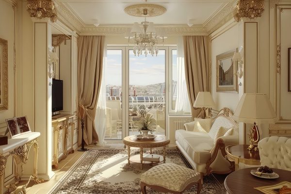 Classic apartment interior design , aesthetic and luxury apartment